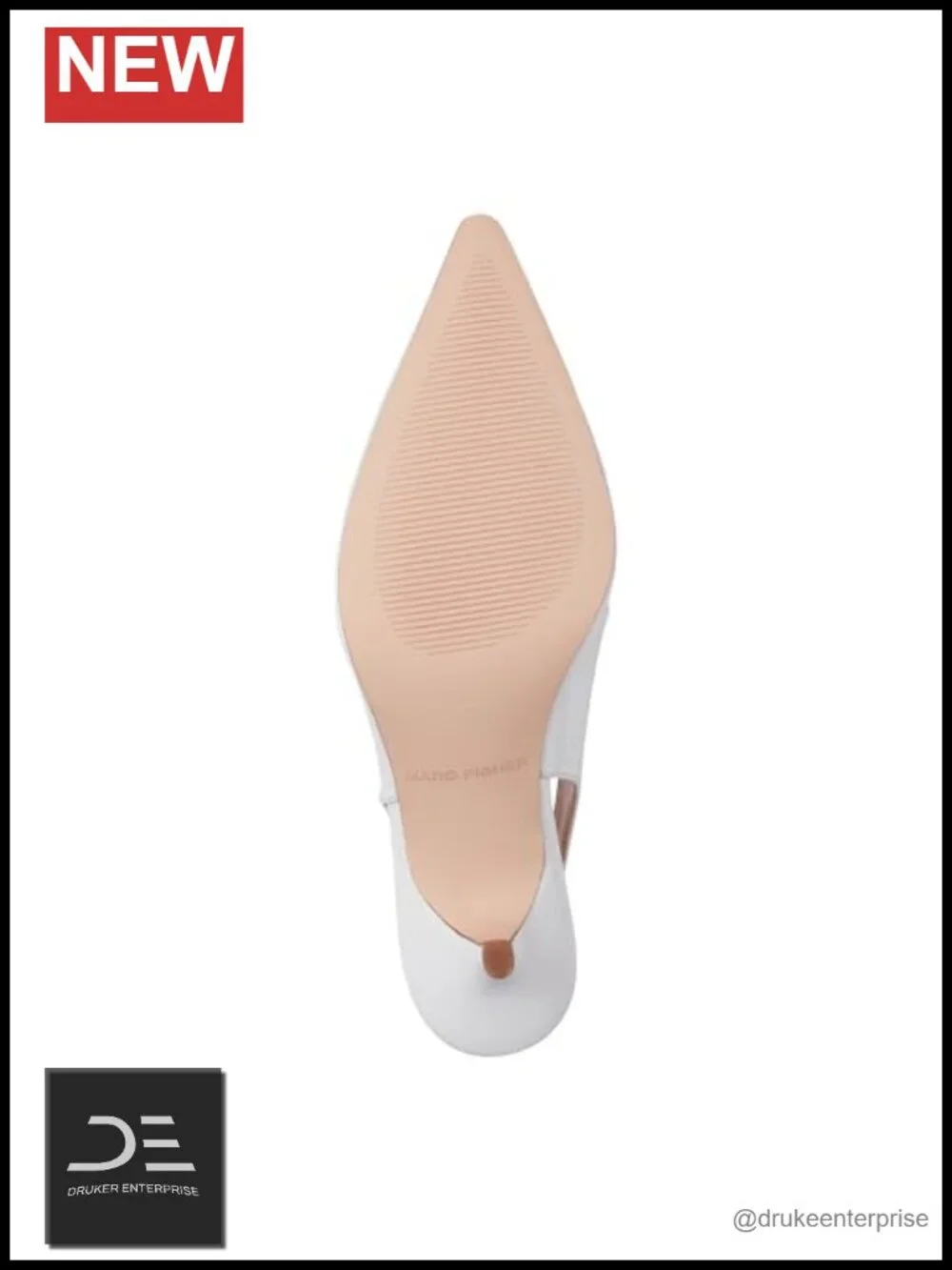 Marc Fisher Labela Slingback Pumps Kitten Heel Pointed Toe Faux Patent Leather